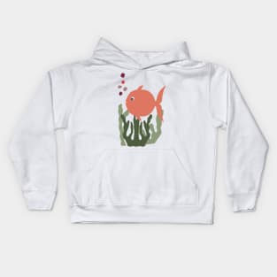 Fish in the coral reef Kids Hoodie